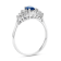 0.68ctw Sapphire and Diamond Ring in 14k White Gold