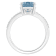 10x8mm Oval Sky Blue Topaz and 1/10 ctw Diamond Rhodium Over Sterling
Silver Ring