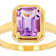 Canela Amethyst Solitaire Ring In 18K Gold Over Sterling Silver