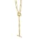 18K Yellow Gold 6.6mm Oval Link Y-drop 20-inch Toggle Necklace