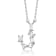 Initial J Mixed Cut CZ Pendant Necklace In Sterling Silver 18 Inch