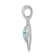 Rhodium Over Sterling Silver Polished Crystal Angel Fish Pendant