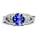14K White Gold Tanzanite and Diamond Ring 1.55 ctw