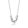 Cylindrical Bead Statement Necklace In Rhodium Over Brass