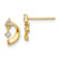 14k Yellow Gold Cubic Zirconia Celestial Dangle Earrings