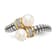 Sterling Silver Antiqued with 14K Accent Freshwater Cultured Pearl and
Diamond By-Pass Ring