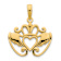 14k Yellow Gold Fancy Claddagh Pendant