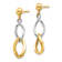 14k Yellow Gold and 14k White Gold Dangle Earrings