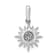 Rhodium Over 14k White Gold Diamond Fancy Sun and Star Pendant