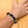 Woven Navy Cotton and Stainless Steel Polished 8.5-inch Bracelet