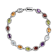 Sterling Silver African Amethyst, Garnet, Citrine, Peridot, and Sky Blue
Topaz Bracelet 7.40ctw