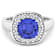 2.47ctw Violet Tanzanite and Diamond 14K White Gold Halo Ring