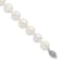 Rhodium Over Sterling Silver 10-11mm White Freshwater Cultured Pearl Bracelet