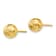 14k Yellow Gold 8mm Diamond-Cut Mirror Ball Stud Earrings