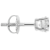 White Cubic Zirconia 14k White Gold Studs With Velvet Gift Box 1.00ctw
