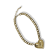 AB Crystal Gold Tone Center Heart Pendant Necklace.