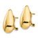 14k Yellow Gold Polished Teardrop Stud Earrings