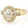 Diamond Simulant Oval, Champagne Diamond And White Zircon Ring In 18K
Gold Over Sterling Silver 2.87ctw