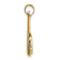 14K Two-tone Gold  Textured Baseball Bat with Ball Charm