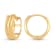 14K Gold Polished Round Huggie Hoop Earrings