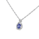 Rhodium Over Sterling Silver 8x6mm Oval Tanzanite and Cubic Zirconia
Pendant 1.25ctw