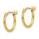 14K Yellow Gold Polished 1mm Hoop Earrings