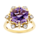 Amethyst Hexagon Star Cut And White Zircon Ring In 18K Gold Over
Sterling Silver 4.06ctw