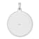 Rhodium Over 14k White Gold Satin and Textured Saint Jude Medal Pendant