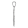 Rhodium Over 14k White Gold Satin Miraculous Oval Medal Pendant