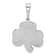 Rhodium Over 14K White Gold Trinity Clover Pendant