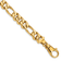 14K Yellow Gold 10.9mm Hand-Polished Fancy Link Bracelet