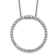 Rhodium Over 10k White Gold 0.6 ctw Diamond Circle Pendant with 18 inch
Cable Chain