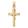 14K Yellow and White Gold Hollow Crucifix Pendant