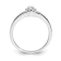 Rhodium Over 10K White Gold Lab Grown Diamond Cluster Engagement Ring 0.211ctw