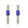 Sapphire Color CZ Inside-Out Hoop Earrings In 14K Gold Over Brass