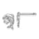Rhodium Over Sterling Silver Cubic Zirconia Dolphin Post Earrings