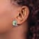 Sterling Silver Antiqued with 14K Accent Prasiolite Earrings