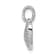 Rhodium Over 14k White Gold Diamond Heart Pendant
