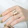 Freshwater Pearl Geometric Ring In 14K Gold Over Sterling Silver