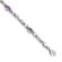 Rhodium Over 14k White Gold Amethyst Bracelet