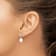 Rhodium Over Sterling Silver 7-8mm White Freshwater Cultured Pearl Cubic
Zirconia Dangle Earrings