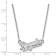 Rhodium Over Sterling Silver MLB LogoArt Kansas City Royals Pendant Necklace