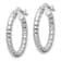 Rhodium Over Sterling Silver Polished 2.25mm Beaded Hoop Earrings