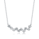 CZ Garland Bar Necklace In Sterling Silver