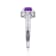 Lab Created Purple Sapphire with White Topaz Accents Sterling Silver
Halo Ring, 1.14ctw