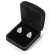 White Cubic Zirconia 14k Rose Gold Studs With Velvet Gift Box 2.00ctw