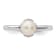 Rhodium Over Sterling Silver Stackable Expressions White Freshwater
Cultured Pearl Ring