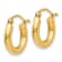 14k Yellow Gold Polished 9/16" Tube Hoop Earrings