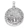 Rhodium Over Sterling Silver Yellow Textured Sand Dollar Pendant
