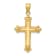 14K Yellow Gold Reversible Diamond-cut Cross Pendant